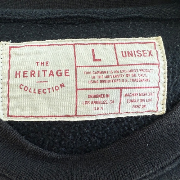 University of Southern California Black Sweatshirt, Unisex Large - Picture 3 of 3